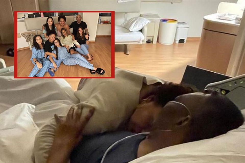 Acompañan familiares a Pelé en el hospital durante Navidad
