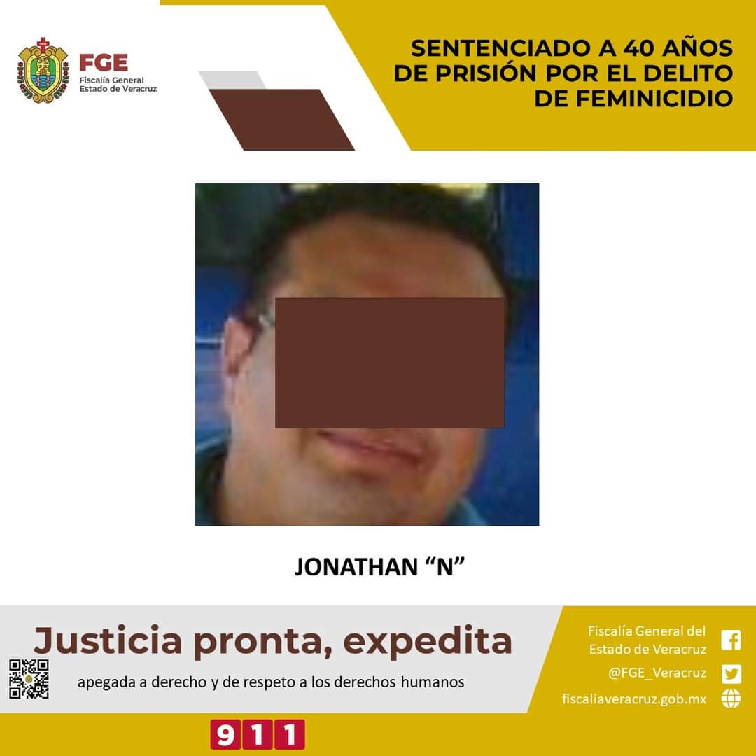 Sentenciado a 40 años de prisión por el delito de feminicidio
