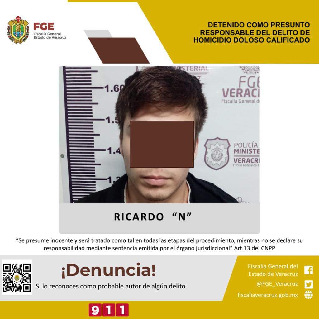 Detenido como presunto responsable del delito de homicidio doloso calificado