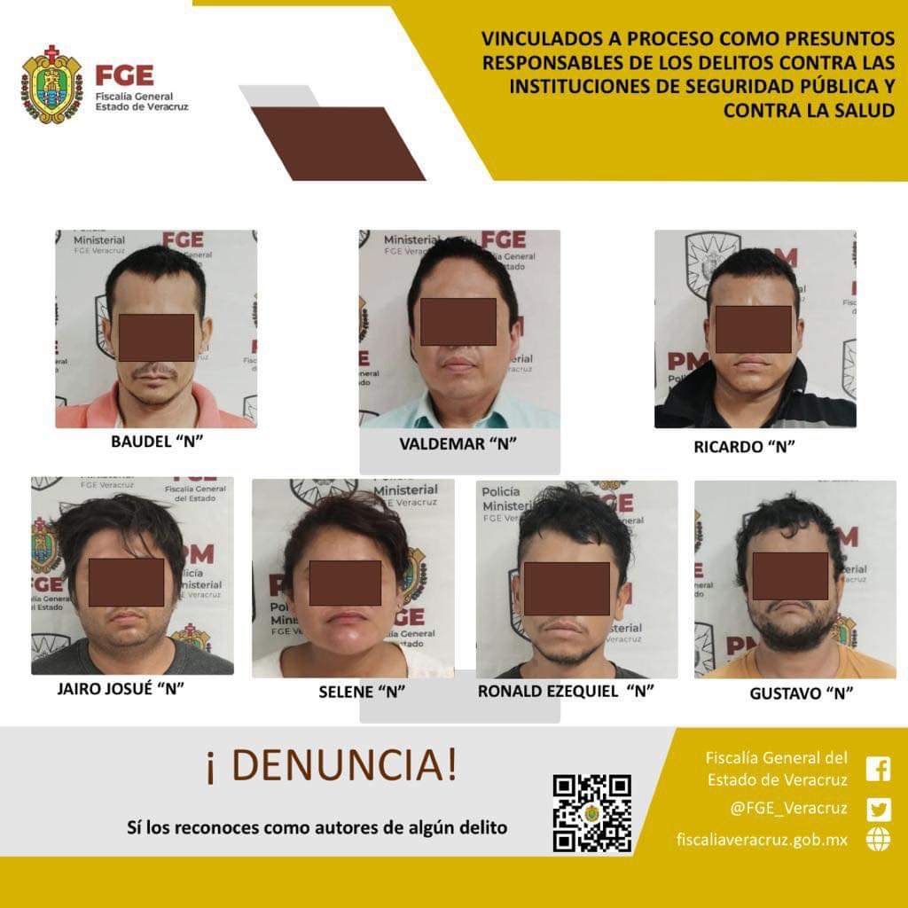 Se quedan en la cárcel siete presuntos integrantes de una banda relacionada con extorsión y venta de drogas en el sur