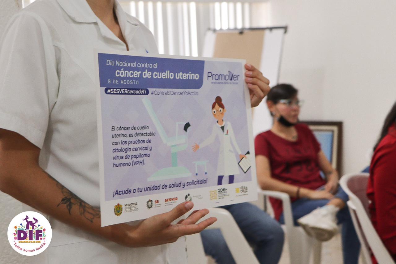 DIF Coatzacoalcos realiza plática de prevención del Cáncer Cervicouterino