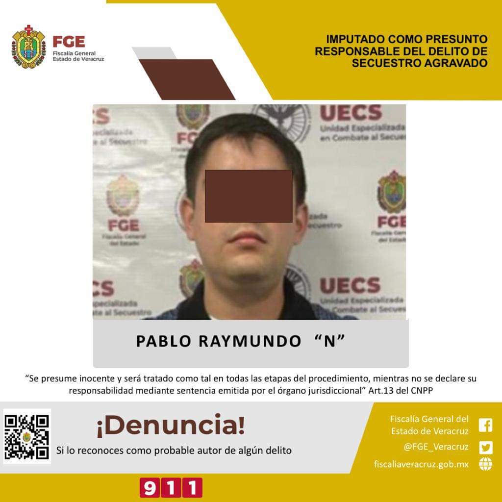 Imputado como presunto responsable del delito de secuestro agravado