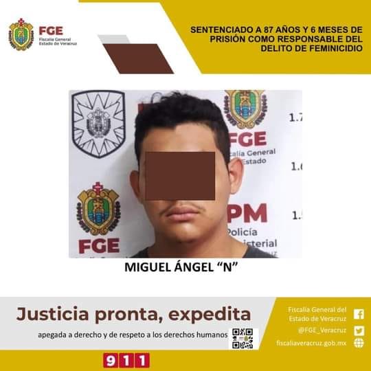 Sentenciado a 87 años y seis meses de prisión feminicida de Coatzacoalcos