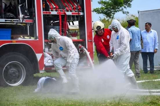 Controlan fuga de amoniaco en el Simulacro Nacional realizado en el ITESCO