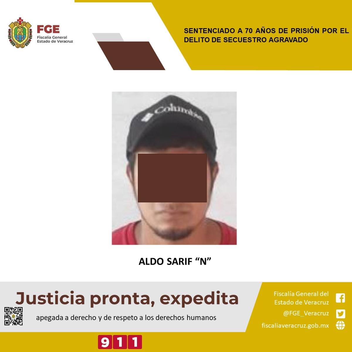 Sentenciado a 70 años de prisión por el delito de secuestro agravado en Tuxpan