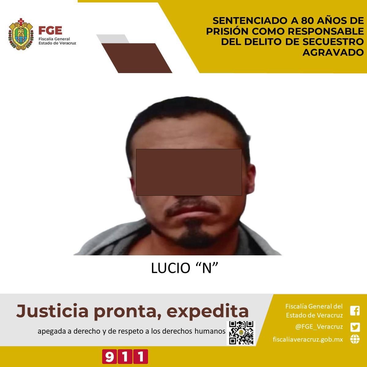 Sentenciado a 80 años de prisión como responsable del delito de secuestro