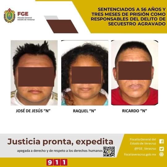 Logra FGE sentencia de 56 años contra secuestradores