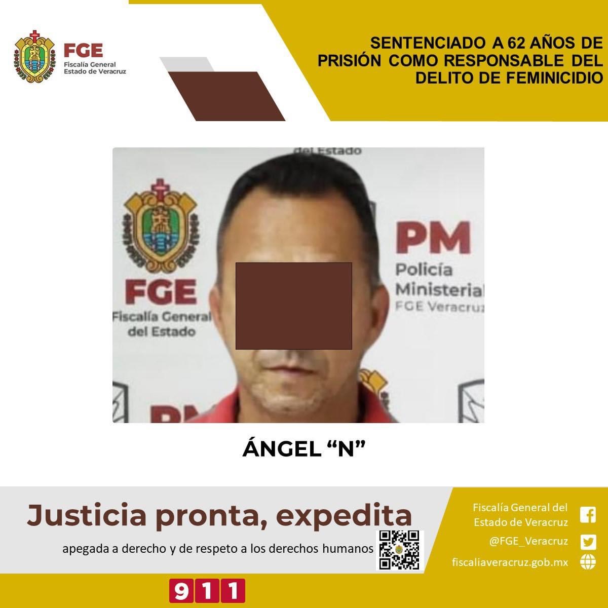 Feminicida de Coatza es sentenciado a 62 años de prisión