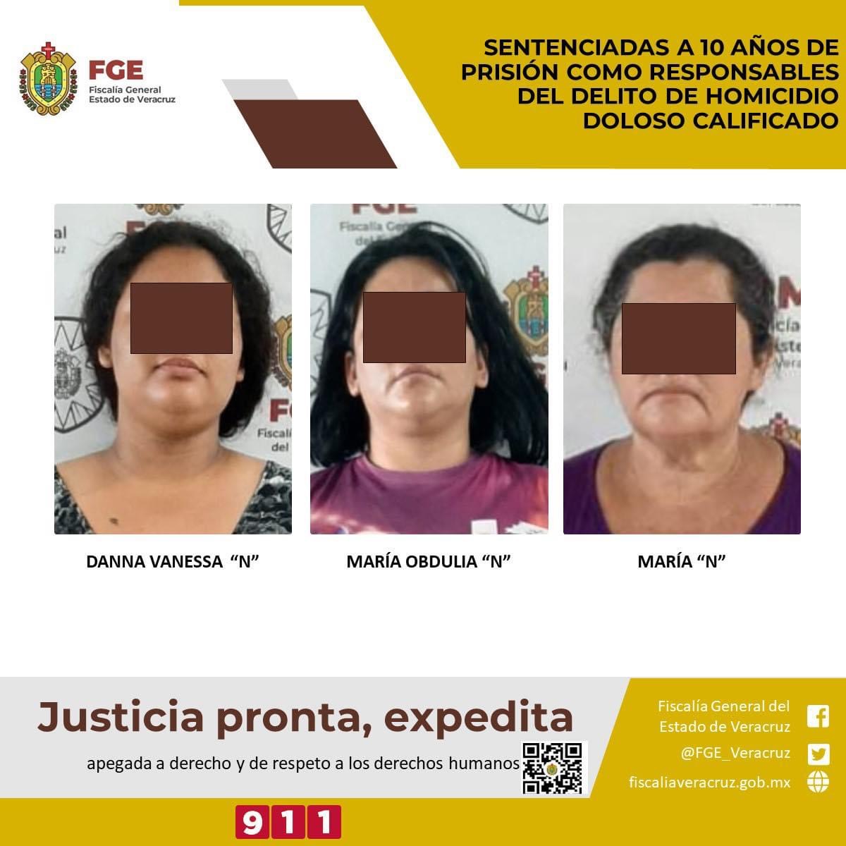 Sentenciadas a 10 años de prisión por homicidio doloso