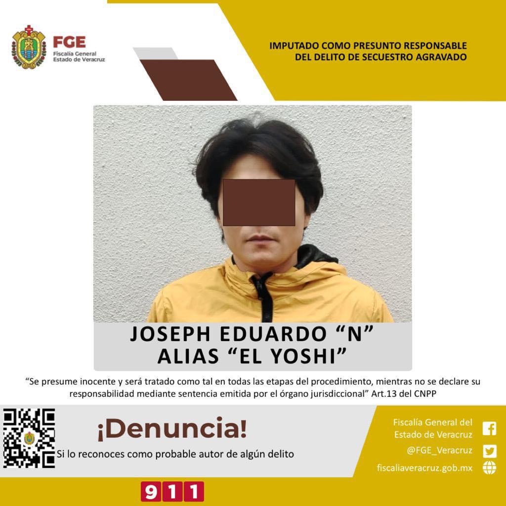 Imputado como presunto responsable del delito de secuestro agravado