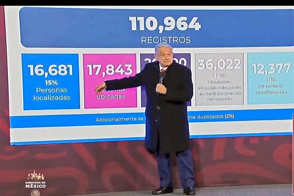 Mantiene Segob reportes diferentes de desaparecidos