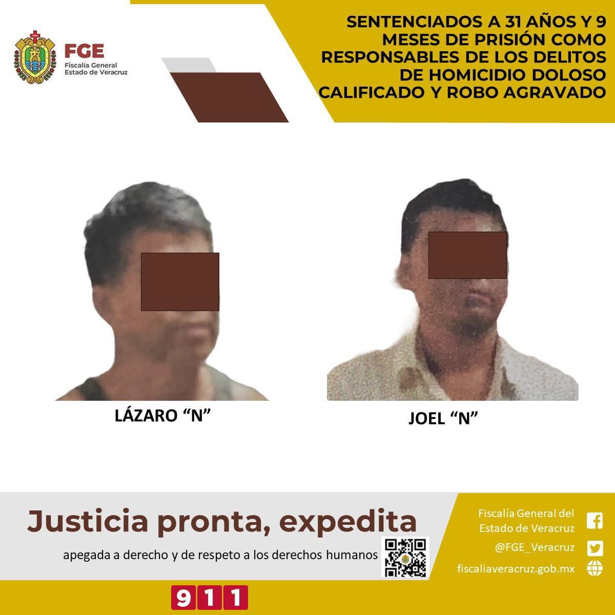 Sentenciados a 31 años de prisión por homicidio doloso en Coatzacoalcos