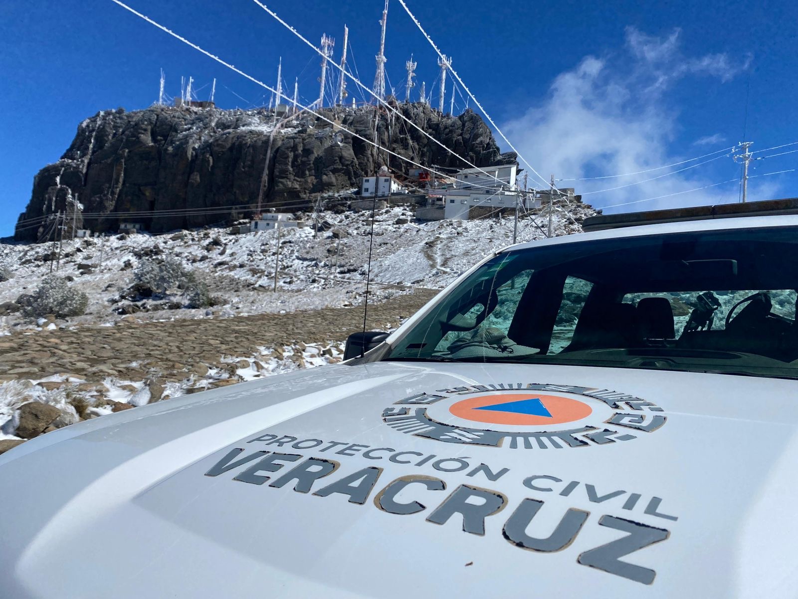 Cae nevada en el Cofre de Perote