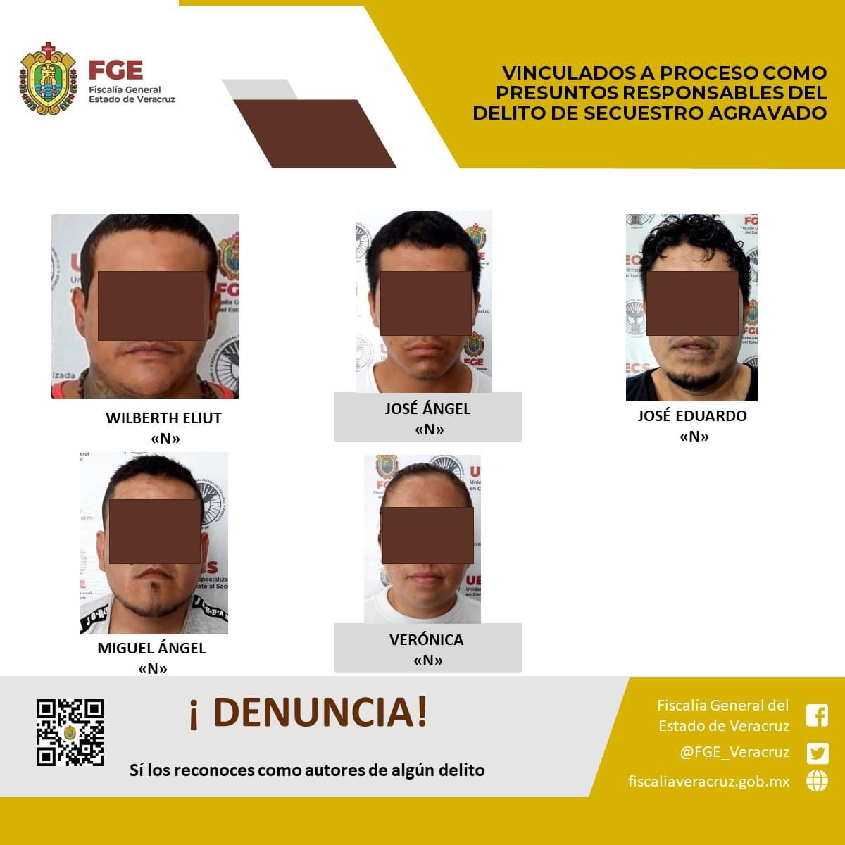 Vinculados a proceso secuestradores de Las Gaviotas en Coatzacoalcos