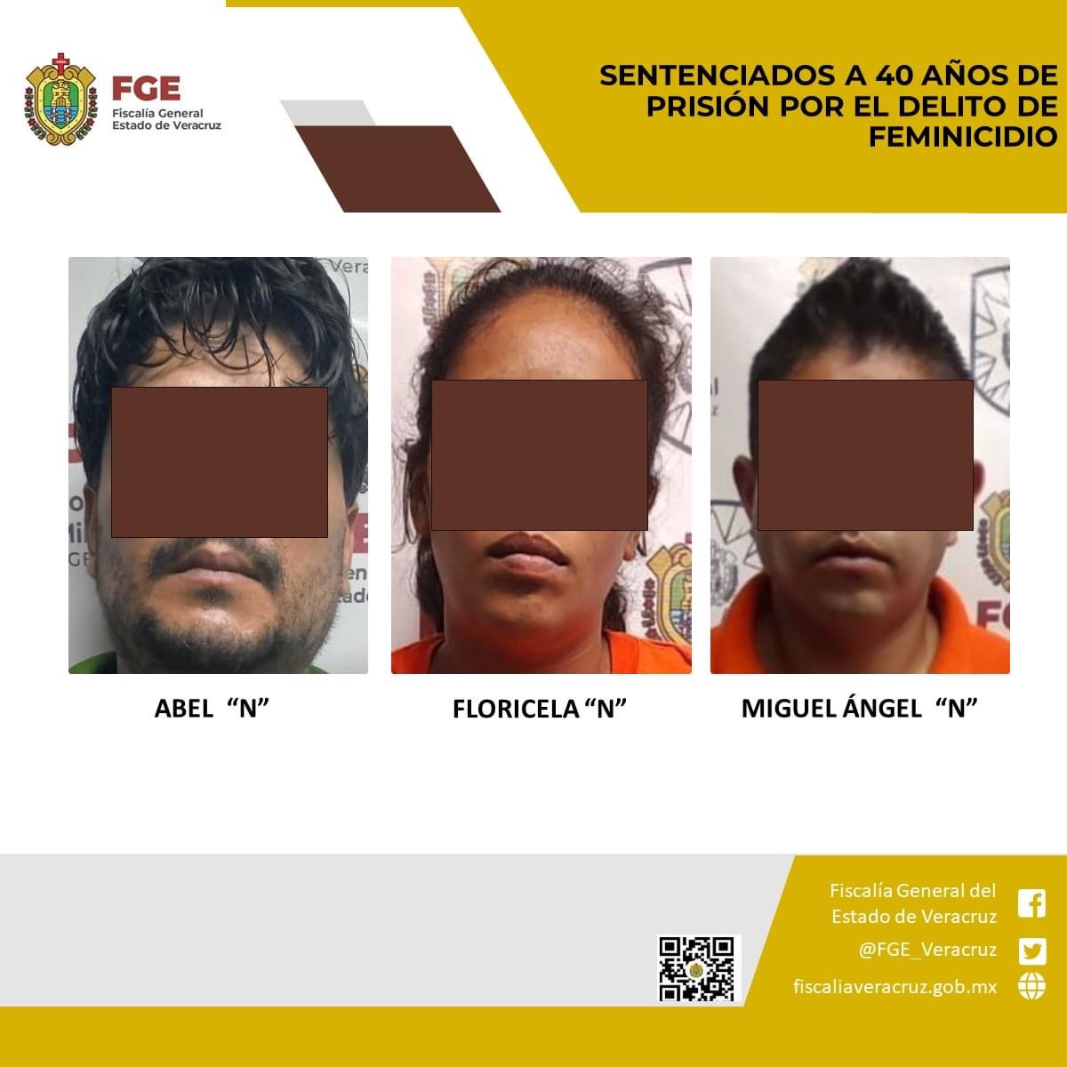 Sentenciados a 40 años de prisión por feminicidio en Xalapa