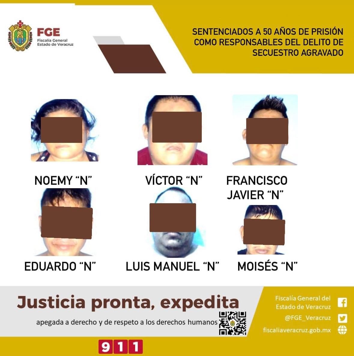 Sentencian a 50 años de prisión a banda que secuestró a migrantes en el sur de Veracruz