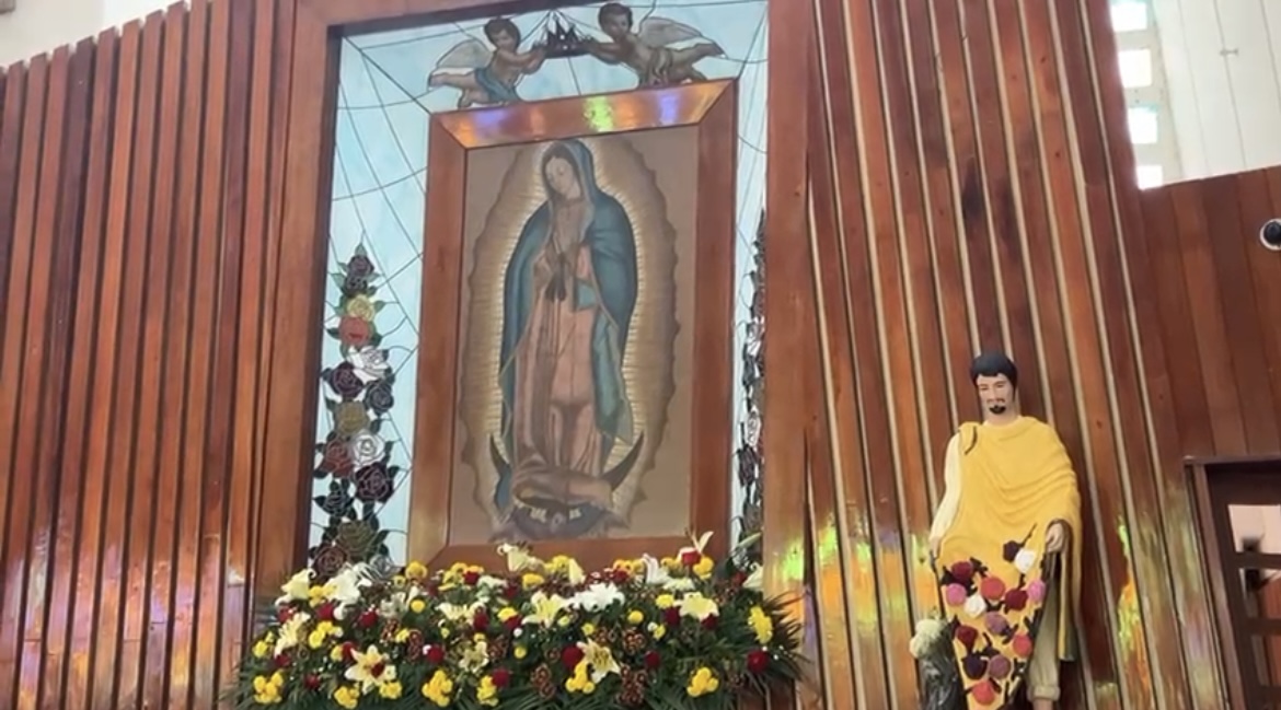 Con mucha fe y devoción, llegan los primeros peregrinos al santuario de la virgen de Guadalupe en Coatzacoalcos