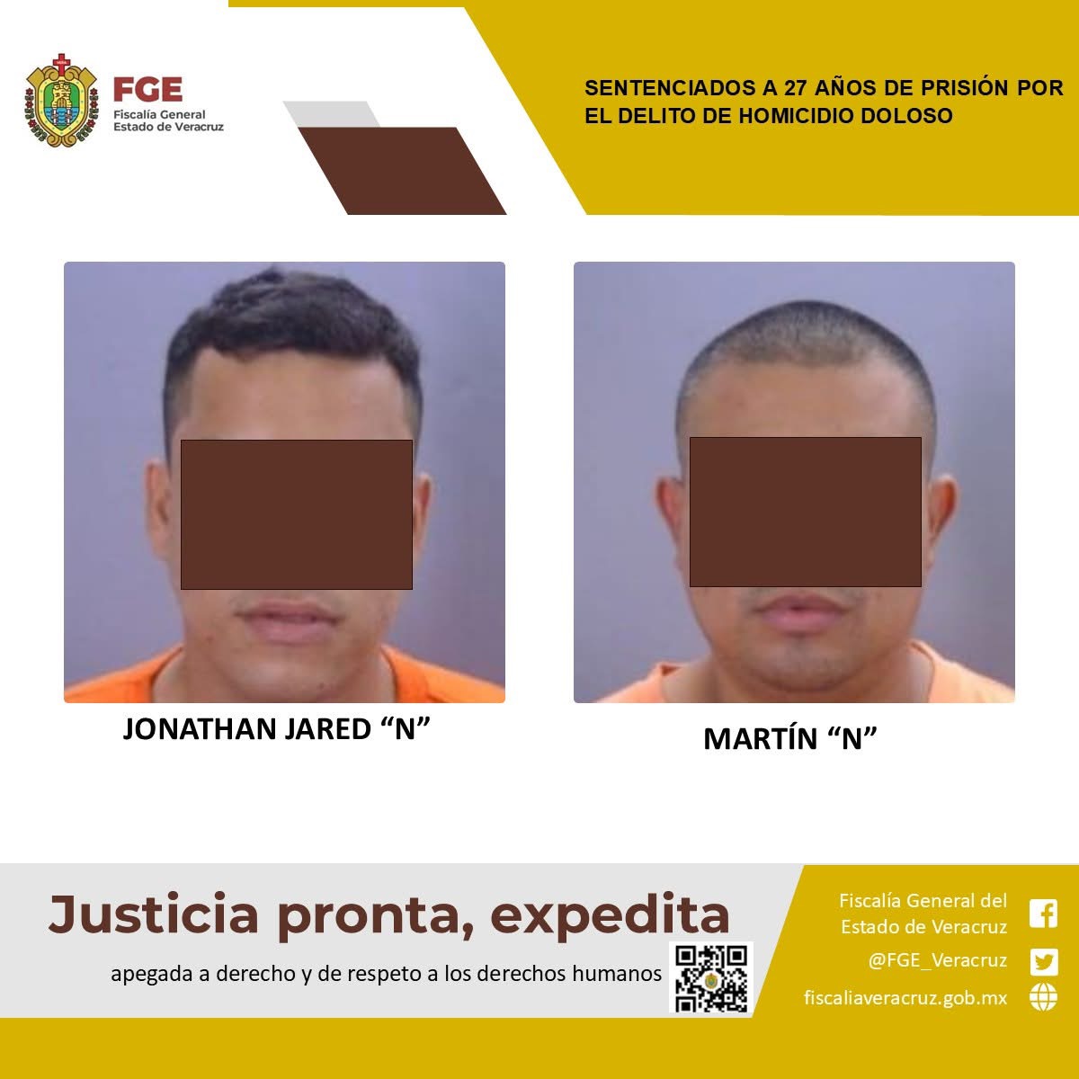 Sentencian a 27 años de prisión a los presuntos @s€sin0s del matrimonio en el hotel revolución en Coatzacoalcos