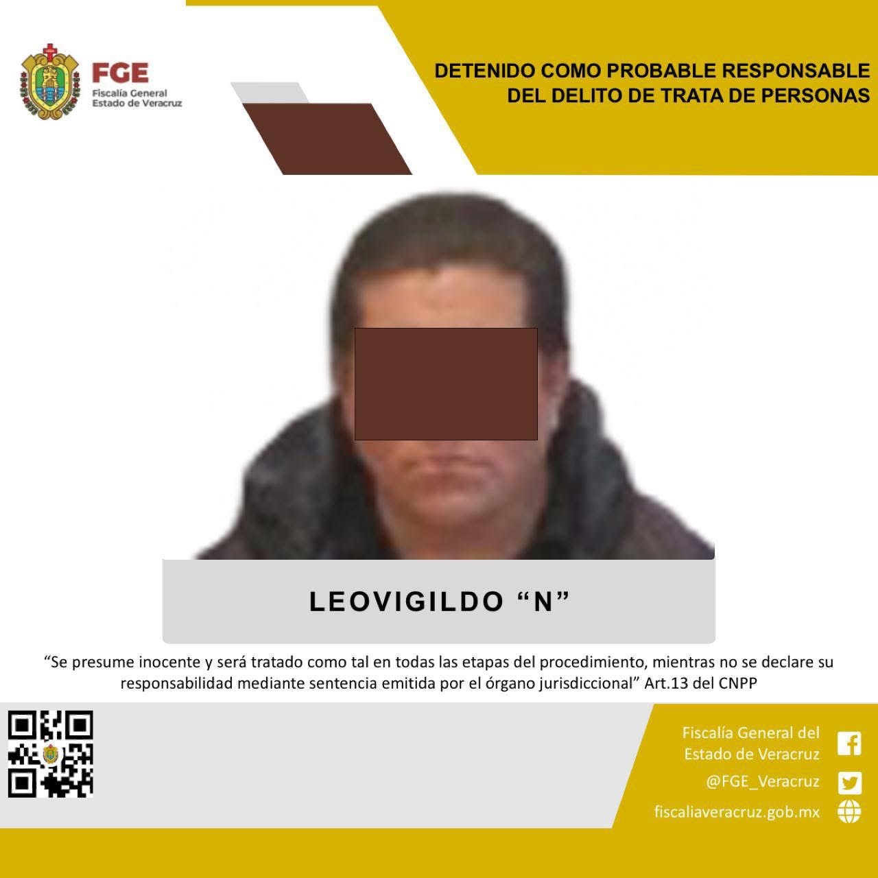 Detenido por presunta trata de personas en Tuxpan