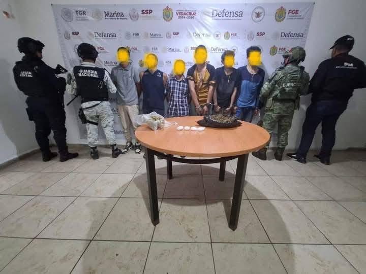 Capturan a banda de narcotraficantes en Coatzacoalcos
