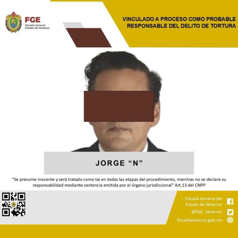 Vinculan a proceso al ex fiscal Jorge “N” por delito de tortura