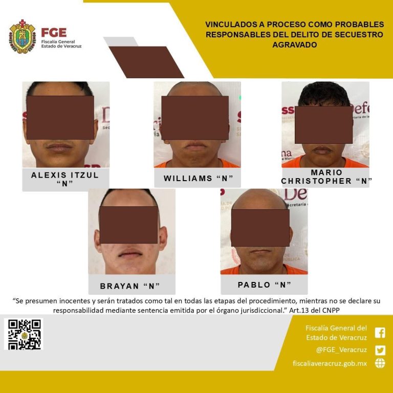 Vinculados a proceso como probables responsables del delito de secuestro en Acayucan