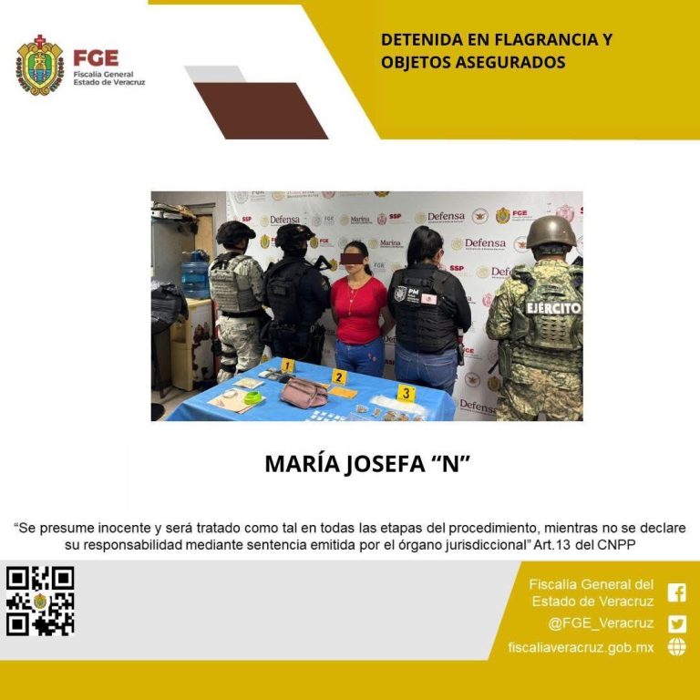 En cateo, detienen a Josefa N con básculas grameras y drogas en Coatzacoalcos