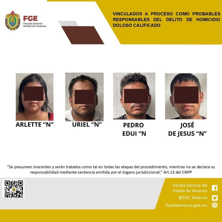 Vinculan a proceso a cuatro integrantes de una célula delictiva ligada a Abraham N alias “El Doble Cero”