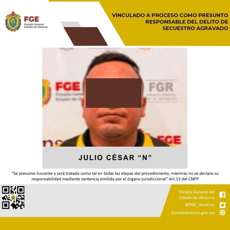 Prisión preventiva contra presunto responsable del delito de secuestro agravado