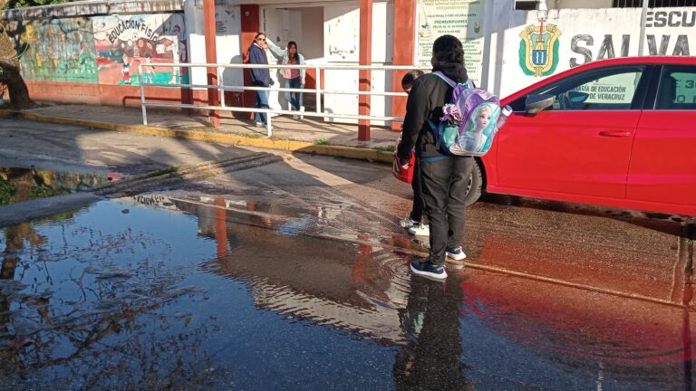 Urgente: Fuga de agua potable desperdicia miles de litros y causa hundimientos en la colonia Iquisa